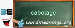 WordMeaning blackboard for cabotage